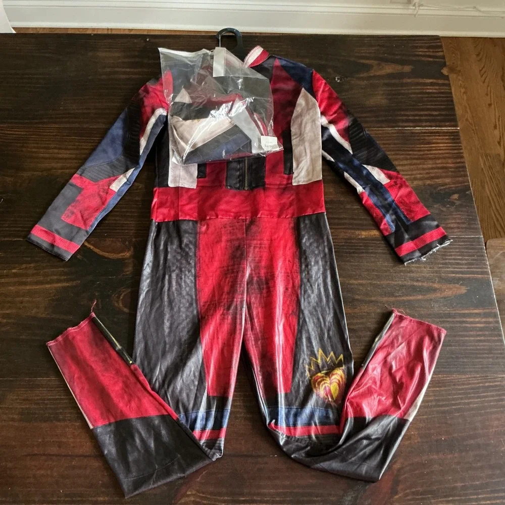Disney Descendants 3 Evie Costume Jumpsuit Skirt Gloves Kids Large 10-12 20357G